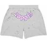 Sp5der OG Web Logo Sweat Short in Heather Grey