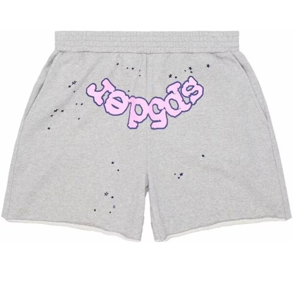 Sp5der-OG-Web-Logo-Sweat-Short-i Sp5der OG Web Logo Sweat Short in Heather Grey