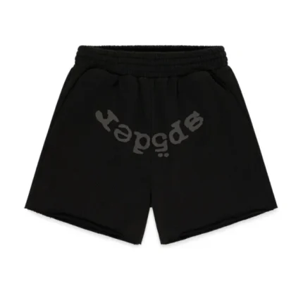 Sp5der OG Web V2 Phantom Sweatshort Black