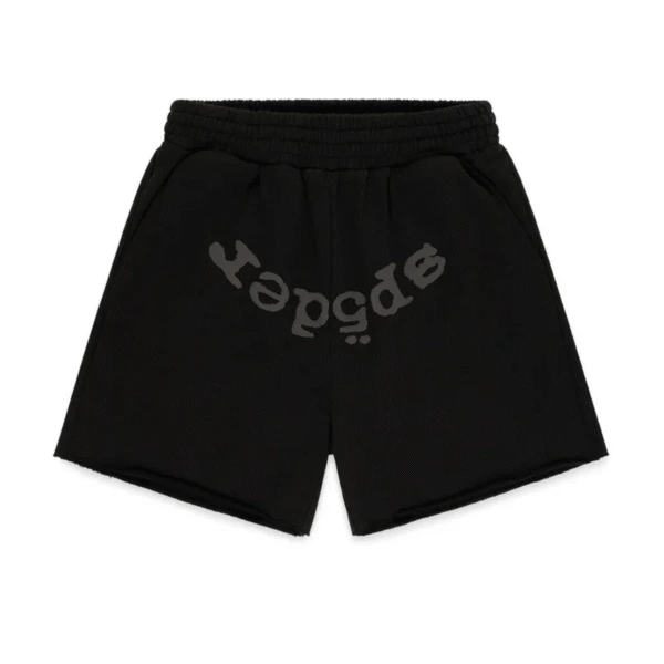 Sp5der-OG-Web-V2-Phantom-Sweatsh Sp5der OG Web V2 Phantom Sweatshort Black