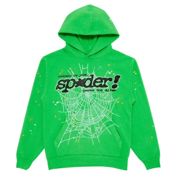 Sp5der-Web-Graphic-Hoodie-Green Sp5der Web Graphic Hoodie Green